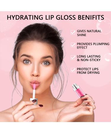 Cherry Tinted Hydrating Lip Glow Oil Gloss - Non-Sticky, Long Lasting, Nourishing Moisturizing Plumping Lip Balm - Buy Online on GoSupps.com