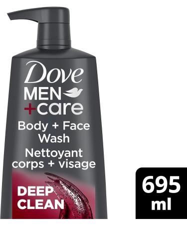 Dove Men + Care Exfoliating Deep Clean Body and Face Wash with 24-Hour Nourishing Micromoisture Technology Body Wash for Men 695 ml with Pump - Buy Online on GoSupps.com