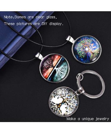 OBSEDE 80pcs Pendant Bezels and Clear Cabochon Domes Set for Jewelry Making - 40pcs Silver Pendant Trays with 40pcs Glass Cabochons 1 inch - Resin Craft Supplies - Buy Online on GoSupps.com