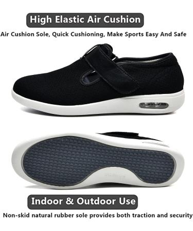 Womens Wide Width Diabetic Shoes | Lightweight & Adjustable Closure | Black 7 | Ideal for Diabetic, Edema, Arthritis and Swollen Feet - Buy Online on GoSupps.com