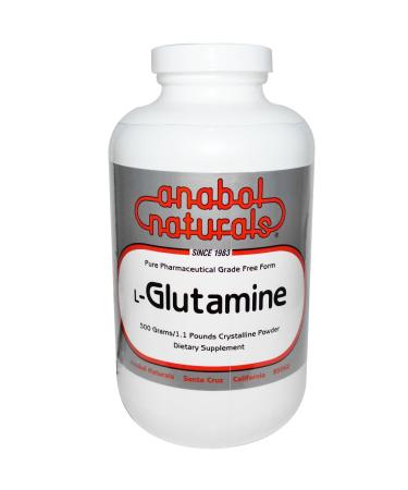 Anabol Naturals Pure Crystalline Free Form AjiPure L-Glutamine 500 Grams Powder