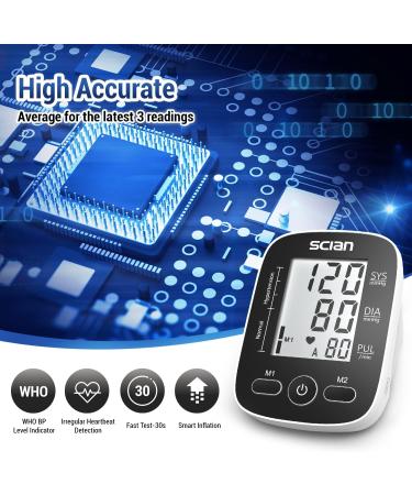 Buy Scian Blood Pressure Monitor | Automatic Upper Arm Cuff | Large LCD Display & 180 Memory | USB | International Shipping Available - Buy Online on GoSupps.com