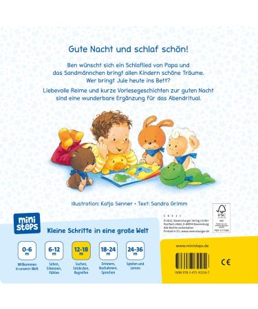Ministeps: My First Big Bedtime Book - Baby Cardboard Picture Book for 12 Months+ | Best Reading Book for Early Development - Buy Online on GoSupps.com