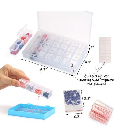 117 Pcs Diamond Painting Tools Kit with 28 Slots Box - DIY Art Crafts - Buy Online on GoSupps.com
