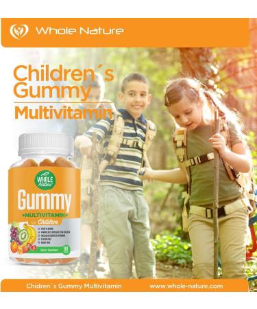 WHOLE NATURE Kids Gummy Multivitamin - Daily Essentials for Children's Wellness | 90 Gummies, Fruit Flavor, No Artificial Sugar, Dairy & Gluten Free - Buy Online on GoSupps.com