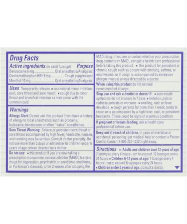 Chloraseptic Sugar Free Wild Cherry Lozenges - 15 Count - Buy Online on GoSupps.com