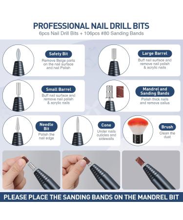 Buy Portable Nail Miller - 20 000 RPM Electric Nail Cutter Drill Kit for Gel Nails | Perfect Gift for Girls - Buy Online on GoSupps.com