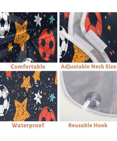 Beard Bib Apron for Men - Beard Hair Catcher Perfect Father's Day & Christmas Gift Fun Star Colored Balls Design - Buy Online on GoSupps.com