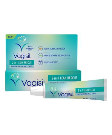 Vagisil 2-in-1 Leak Rescue Intimate Feminine Cream for Women Gynecologist Tested & Hypoallergenic 1 oz (Pack of 1) 1 Ounce (Pack of 1) - Buy Online on GoSupps.com