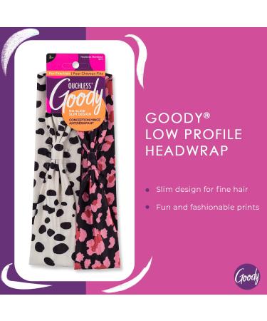 Goody Low Profile Headwraps for Fine Hair - Cheetah Print - 2 Count - Buy Online on GoSupps.com