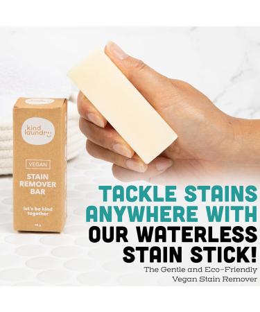Kind Laundry Vegan Stain Remover Bar | Travel-Friendly Natural Laundry Solution | Gluten & Cruelty-Free Stain Remover for Clothes & Baby | 90g - Buy Online on GoSupps.com