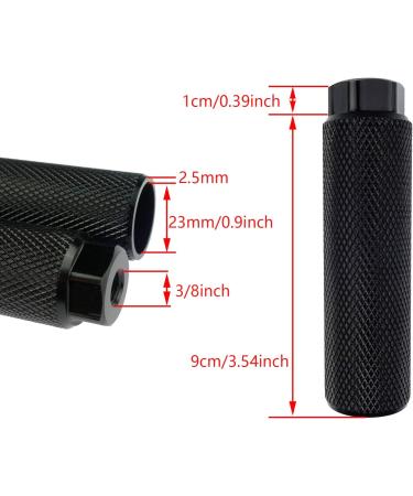 Zelerdo 4 Pairs Aluminum Bike Pegs for Mountain Cycling Rear Stunt Pegs in Black, Blue, Red, Green - Fits 3/8 inch Axles - Buy Online on GoSupps.com