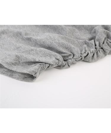 ZUMIY Maternity Top Women's Cotton Round Neck Ruched Waist Cami Shirt M Black+Grey 2-Pack - Buy Online on GoSupps.com