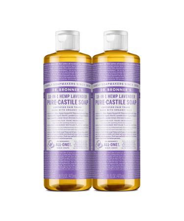 Dr. Bronner's - Pure-Castile Liquid Soap (Tea Tree) - Made with Organic Oils 18-in-1 Uses: Acne-Prone Skin Dandruff Laundry Pets and Dishes Concentrated Vegan Non-GMO Lavender 32 Fl Oz (Pack of 2) - Buy Online on GoSupps.com