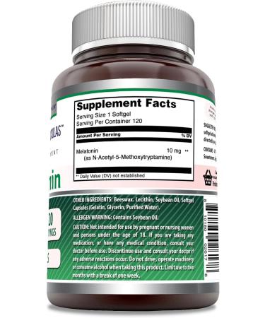 Amazing Nutrition Melatonin 10 mg | 120 Softgels Supplement | Non-GMO | Gluten Free | Made in USA 120 Count - Buy Online on GoSupps.com