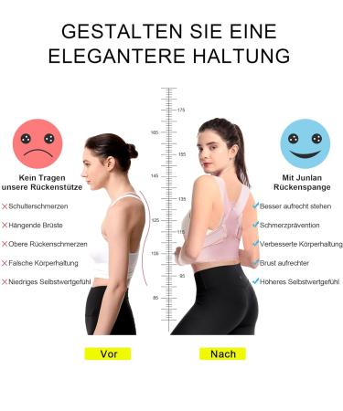 Junlan Adjustable Posture Corrector for Men & Women | Back Support Shoulder Belt | Pink XS-S | Posture Trainer for Neck Shoulder & Back - Buy Online on GoSupps.com