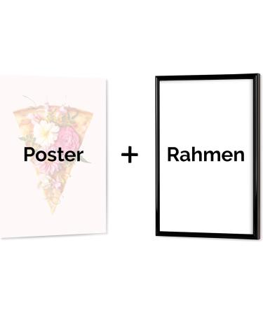 Artboxone 18x13 cm Abstract Shaving Brush Poster with Black Frame - Unique Barber Wall Art - Buy Online on GoSupps.com