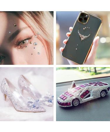 OUTUXED 1725pcs Clear Rhinestones Stickers - Self Adhesive Bling Gems Jewels for Hair, Face, Nails, and DIY Crafts - Assorted Sizes - Buy Online on GoSupps.com