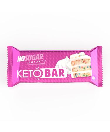 No Sugar Keto Bar Snack - Low Carb No Sugar Keto Snack Food with Keto Friendly Macros (12 x 1.41oz Bars Birthday Cake) - Buy Online on GoSupps.com