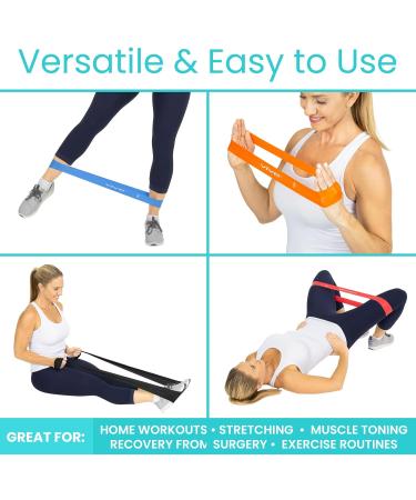 Vive Loop Bands Set (6 Pack) - Multi-Resistance Elastic Bands for Home & Gym Workouts Physical Therapy Yoga & Pilates - Perfect for Toning Hips Butt Arms & Legs - Buy Online on GoSupps.com