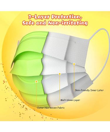 Kids Disposable Face Masks  100 Pack Kids Masks Disposable  Kids Face Mask Childrens Disposable Face Mask (Colorful) Colorful Kids - Buy Online on GoSupps.com