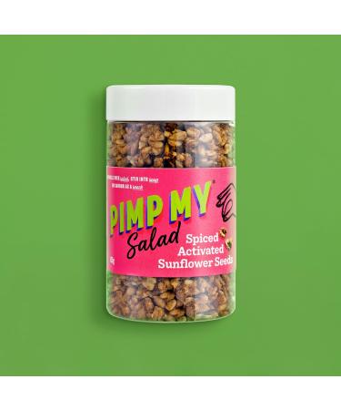 Pimp My Salad - Spiced Sunflower Seeds Sprinkles (110 g) Activated Slowly Baked Sunflower Seed Clusters Seasoned with Cayenne Pepper & Himalayan Pink Salt Gluten & Dairy Free Vegetarian Vegan - Buy Online on GoSupps.com