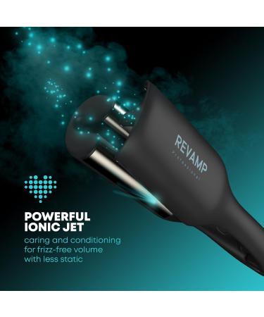 REVAMP 2-in-1 Beach & Volume Professional Hair Waver Ceramic Curling Iron Multifunctional for Voluminous Waves or Beach Waves - Buy Online on GoSupps.com