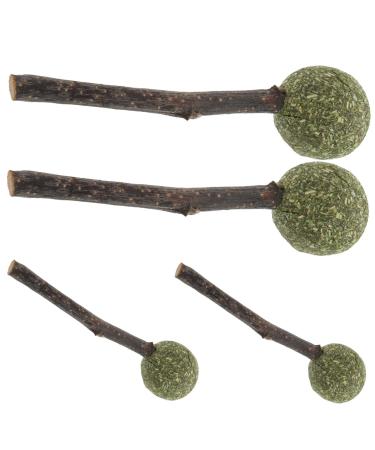INOOMP 4pcs Guinea Chewing Playthings Rabbit Chewing Ball Guinea Pig Treats Bunny Teething Ball