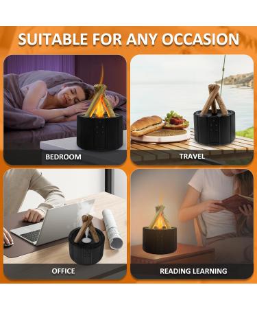 KTZCTPCA Campfire Flame Fire Diffuser Humidifier Mini Bonfire Flame Essential Oil Diffuser 250ml Aromatherapy Oil Diffuser for Home Bedroom Office Yoga Timer & Waterless Auto Shut-Off (Black) - Buy Online on GoSupps.com