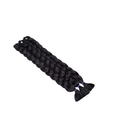SEGO 41 Braid Extensions - Synthetic Crochet Braiding Hair (165g/bundle) - Black | 3 Pieces for Stunning Styles - Buy Online on GoSupps.com