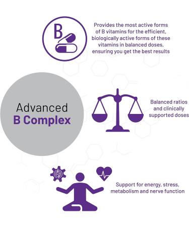 AOR Advanced B Complex Multivitamin Support for Energy Stress and Metabolism Dietary Supplement 90 Capsules (90 Servings) - Buy Online on GoSupps.com