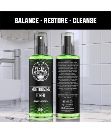 Viking Revolution Men's Facial Toner Spray - Hydrating and Balancing Skin Care for Men - 8oz - Buy Online on GoSupps.com