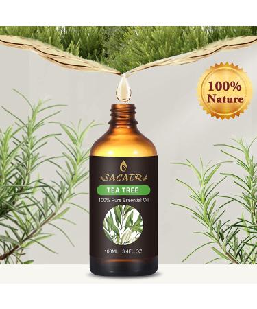 Organic Tea Tree Essential Oil for Cleansing Breakouts & Dandruff - 100% Pure & Natural for Skin, Hair, and Diffuser - Buy Online on GoSupps.com