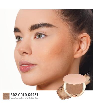 Oulac Sensual Touch Powder Sunkissed Bronzer - Subtle Shimmery Bronze Powder for Natural Glow (B02) Gold Coast - Buy Online on GoSupps.com