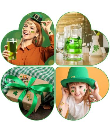 80 Pcs St. Patrick's Day Tattoos | Shamrock Temporary Tattoo Stickers for Kids & Women | Irish Parade Party Decorations - Buy Online on GoSupps.com