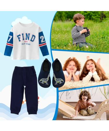 Kids Barefoot Aqua Socks for Water Sports, Non-Slip Quick Dry Shoes - Navy Blue, Size UK 8.5/9 - Buy Online on GoSupps.com
