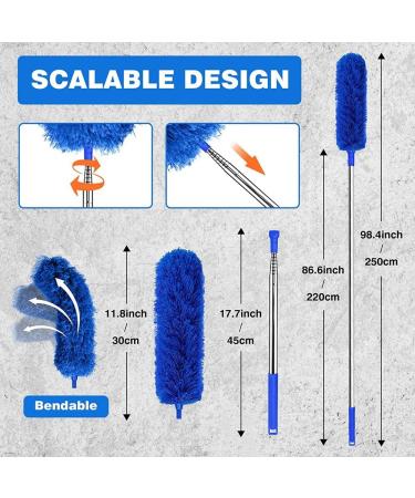 FUNFOB Gutter Cleaning Brush Roofing Tool with Telescopic Pole 8.2Ft Blue - Buy Online on GoSupps.com