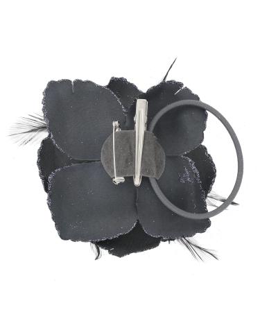 Topkids Rose Flower Hair Clip for Women & Girls | Gray Accessory for Weddings Proms & Special Occasions - Buy Online on GoSupps.com