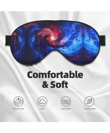 Red Blue Galaxy Print Eye Mask | Ultra-Soft & Light-Blocking for Restful Sleep - International Shipping Available - Buy Online on GoSupps.com