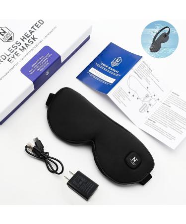 Aroma Season Cordless Heated Eye Mask | Warm Eye Compress for Dry Eyes Styes Blepharitis & Chalazion - Moist Heat Treatment (Black - Buy Online on GoSupps.com