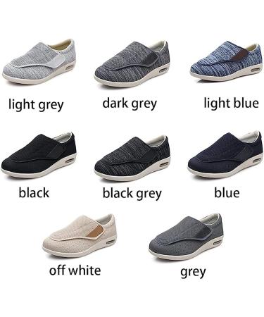 Diabetic Shoes Extra Wide Widths - Adjustable Walking Sneakers for Edema, Plantar Fasciitis, Arthritis - Dark Gray (Size) - Buy Online on GoSupps.com
