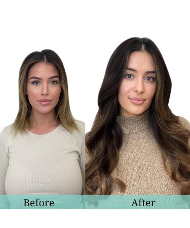 Doores Clip-In Extensions Real Hair | Balayage Dark to Chestnut Brown | 35cm 14 Inch | 120g Remy Hair - 7 Pieces Natural Hair Extensions - Buy Online on GoSupps.com