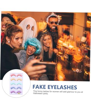 FRCOLOR 5 Pairs Fake Eyelashes 3d Colorful Eyelashes Cosplay Lashes Fake Lashes Natural Fluffy Natural Eyelashes 3d Eyelashes Stage Makeup Lashes Artificial Fiber Supplies Miss - Buy Online on GoSupps.com