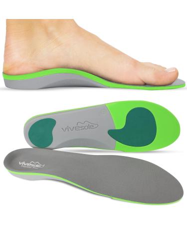 ViveSole Arch Support Insoles for Men & Women - Orthotic Inserts for Plantar Fasciitis High Arches Flat Feet - Shoe Inserts for Comfort and Relief Back Fascia Foot and Heel Pain - Full Length Small: Men's (5.5-7) Women's (6.5-8)