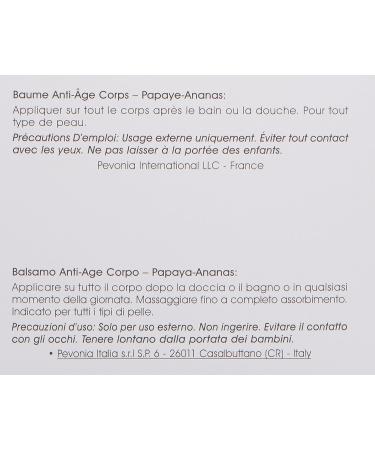 Pevonia De-Aging Body Balm Papaya-Pineapple 5 oz - Hydrating Anti-Aging Body Lotion - Buy Online on GoSupps.com