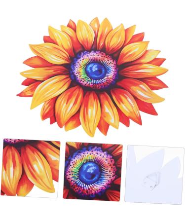 PRETYZOOM Sunflower Art Decor Iron Sunflower Hanging Ornament Sunflower Wall Decor - Buy Online on GoSupps.com