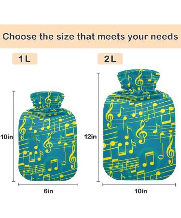 Naanle Musical Grade Hot Water Bottle - 1L Heat & Cold Therapy | Transparent for Bed Hand & Feet Pain Relief | International Shipping - Buy Online on GoSupps.com