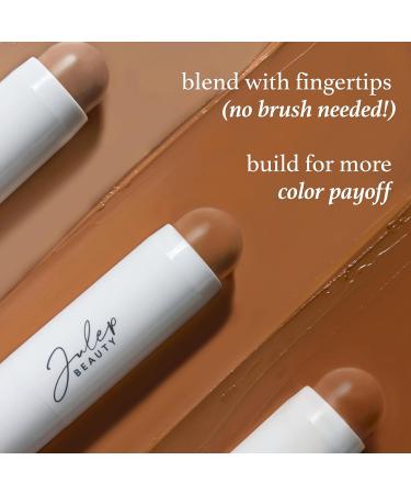 Julep Skip the Brush Cream to Powder Bronzer & Contour Stick - Cool Taupe for Fair to Light Skin - Long Lasting Blendable Multi-Use Makeup - Buy Online on GoSupps.com
