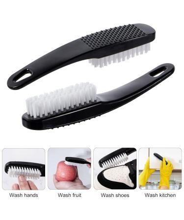 3 Pack Hand Nail Cleaning Brushes Set - Soft and Stiff Bristles Scrubber Tools for Men and Women - Handle Grip Fingernail Brush for Toes and Nails Cleaner - Black - Buy Online on GoSupps.com