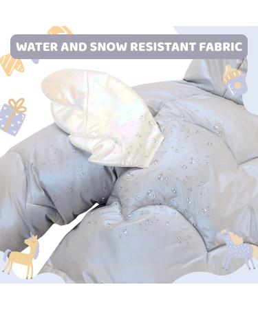 Baby Winter Hooded Snowsuit Jumpsuit | Toddler Boys Girls 6-9 Months | Grey Fleece Jacket Coat - Buy Online on GoSupps.com